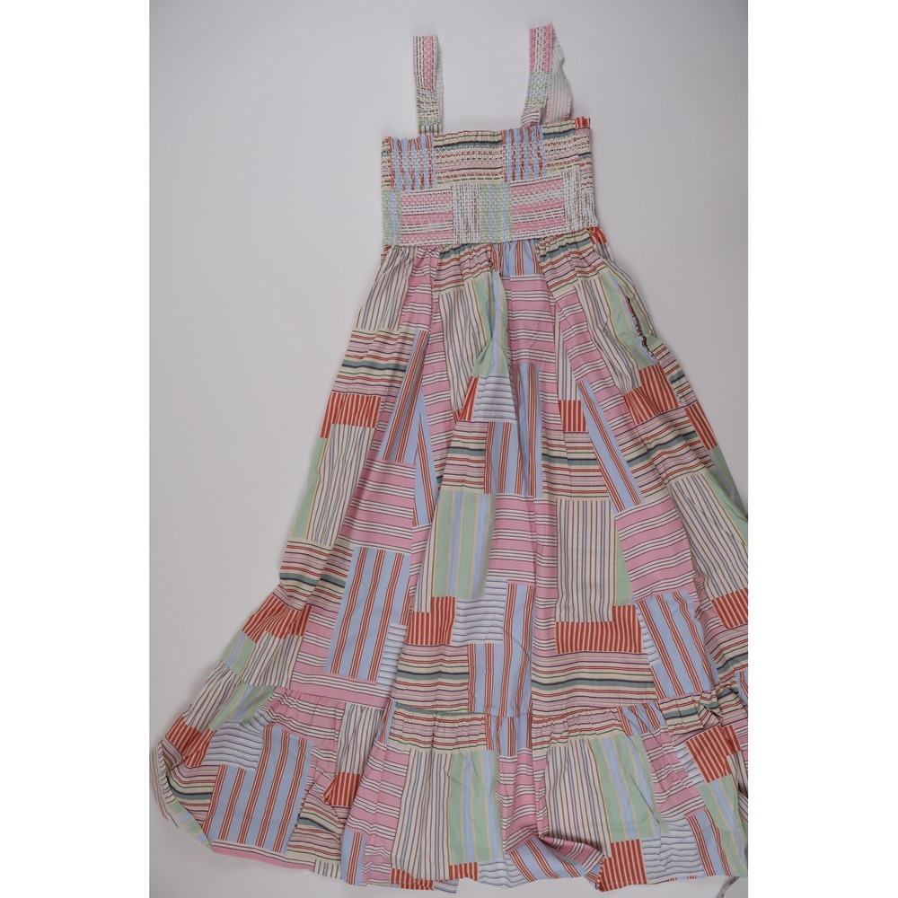 Abercrombie & Fitch Maxi Dress Patchwork Smocked Multi Color Small NWT MSRP $120 - Picture 2 of 10